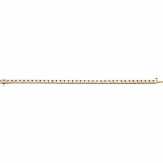 67416:60003:P 18kt Yellow 9 CTW Diamond Line 7.25" Bracelet