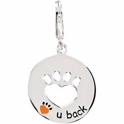 84647:100:P Heart U Back&trade; Paw Charm