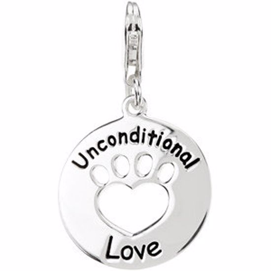 84649:100:P Heart U Back&trade; Unconditional Love Paw Charm