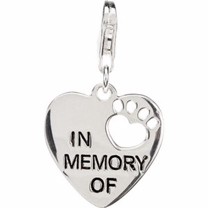 84652:100:P Heart U Back&trade; In Memory Of Paw Charm