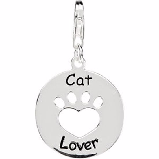 84646:100:P Heart U Back&trade; Cat Lover Paw Charm