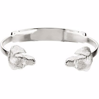 67632:100:P Sterling Silver Heart U Back&trade; Dachshund Bangle Bracelet