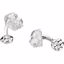 67658:1000:P Sterling Silver / Rhodium Plated Heart U Back&trade; Mastiff Cuff Links