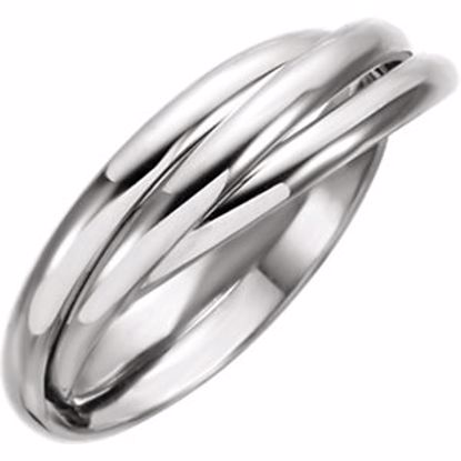 5620:72909:P Platinum 2.5mm 3-Band Rolling Ring Size 12.00 Unassembled