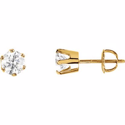 62865:107:P 14kt Yellow 1 1/2 CTW Diamond Threaded Post Stud Earrings