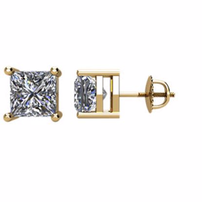 62867:107:P 14kt Yellow 1 1/2 CTW Diamond Earrings