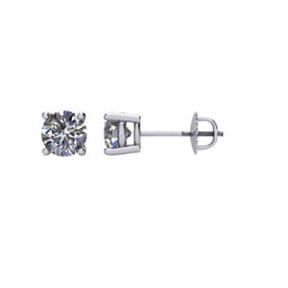 67535:113:P 14kt White 3/4 CTW Diamond Earrings