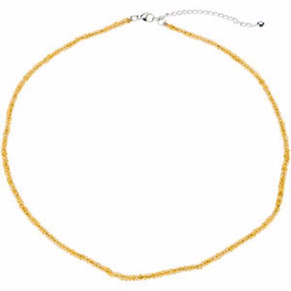 67666:563:P Citrine 18" Necklace with Adjustable Sterling Silver Clasp