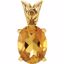 67688:101:P 14kt Yellow 8x6mm Citrine Pendant