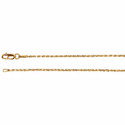 CH947:102:P 14kt Yellow 1.3mm Diamond-Cut Rope 16" Chain
