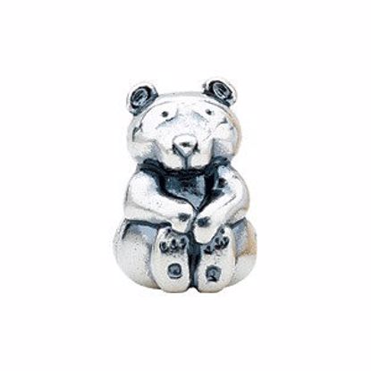 24756:101:P Sterling Silver Panda Bear Slider Bead