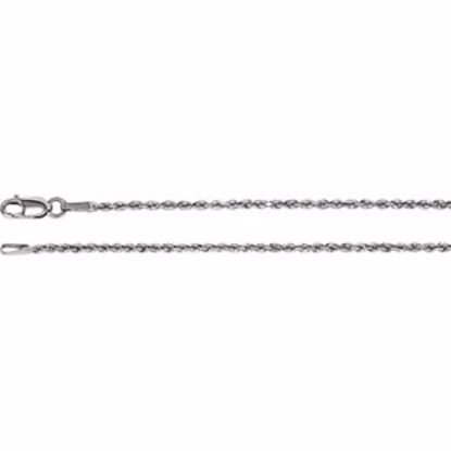 CH948:109:P 14kt White 1.6mm Diamond Cut Rope 16" Chain
