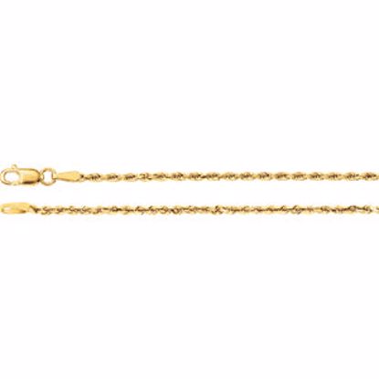 CH949:102:P 14kt Yellow 1.9mm Diamond Cut Rope 16" Chain
