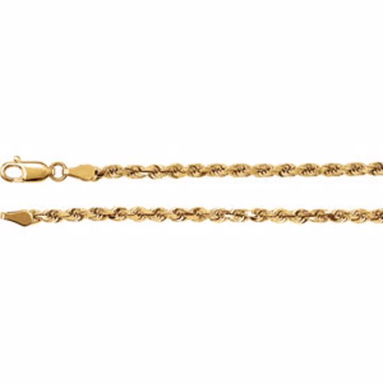 CH951:105:P 14kt Yellow 2.8mm Diamond Cut Rope 20" Chain
