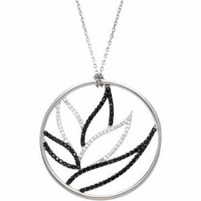 67720:846710:P Black Spinel & Diamond Necklace or Pendant