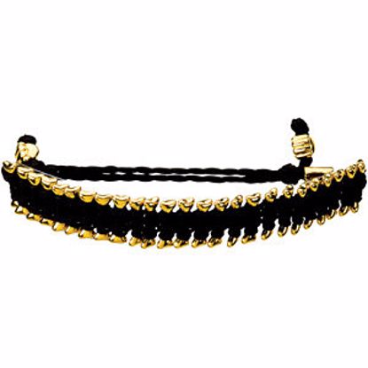 BRC625:106:P Black Heart U Back&trade; Friendship Bracelet