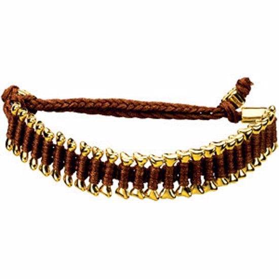 BRC625:107:P Brown Heart U Back&trade; Friendship Bracelet