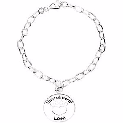 BRC630:100:P Heart U Back&trade; Unconditional Love Bracelet