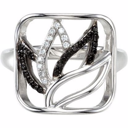 67729:101:P Black Spinel & Diamond Ring