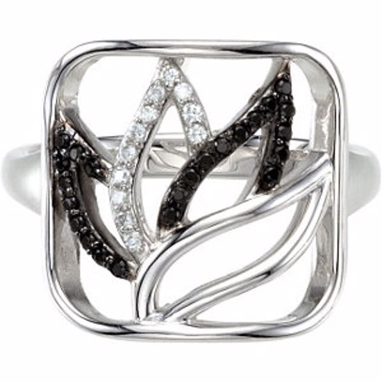 67729:101:P Black Spinel & Diamond Ring