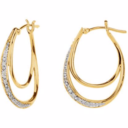 69254:100:P Diamond Hoop Earrings