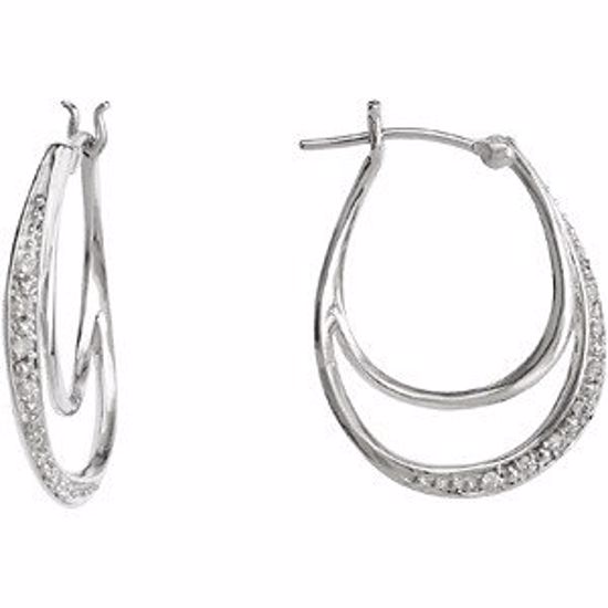 69254:103:P Diamond Hoop Earrings