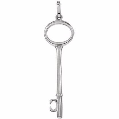 84701:325326:P 14kt White Key Pendant