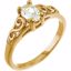 19335:1584950:P 14kt Yellow April Imitation Birthstone Ring 