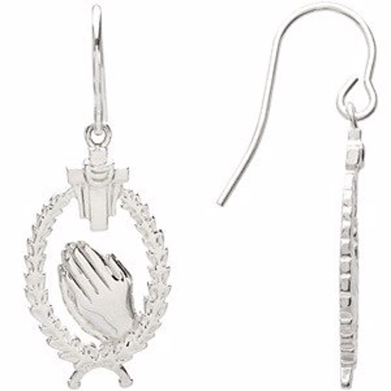 R16590:1030:P Wings of Remembrance&trade; Cross Earrings