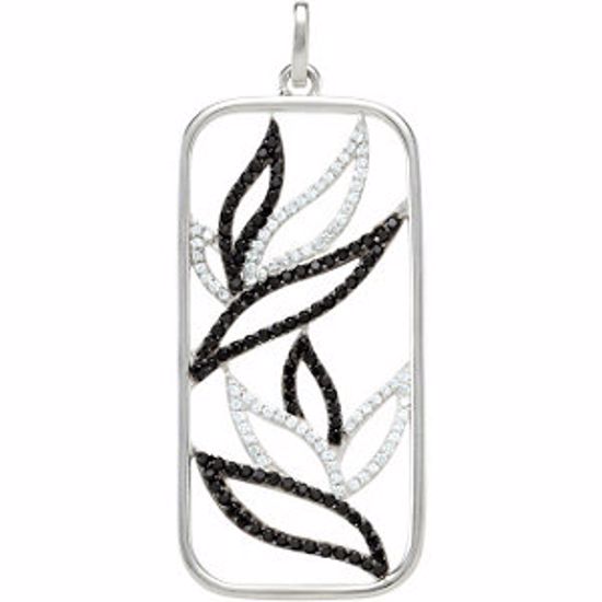 67751:84672:P Sterling Silver Black Spinel & 3/8 CTW Diamond Pendant