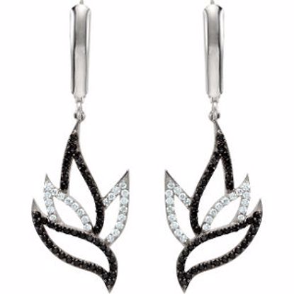 69271:3782:P Black Spinel & Diamond Earrings