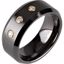 CR001D:012:P Black Ceramic & 14kt Yellow 1/10 CTW Diamond 8mm Band Size 11.5