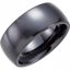 CR011:026:P Black Ceramic 8mm Domed Band Size 12