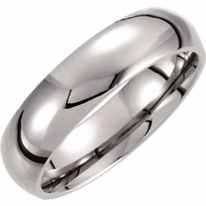 T805:103:P Titanium 6mm Domed Polished Band Size 6