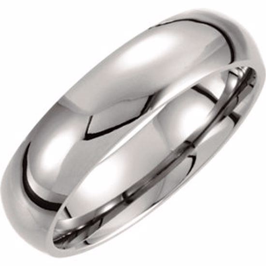 T805:116:P Titanium 6mm Domed Polished Band Size 12.5