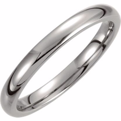 T805:120:P Titanium 3mm Domed Polished Band Size 6