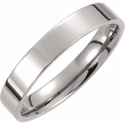 T812:102:P Titanium 4mm Flat Polished Band Size 6