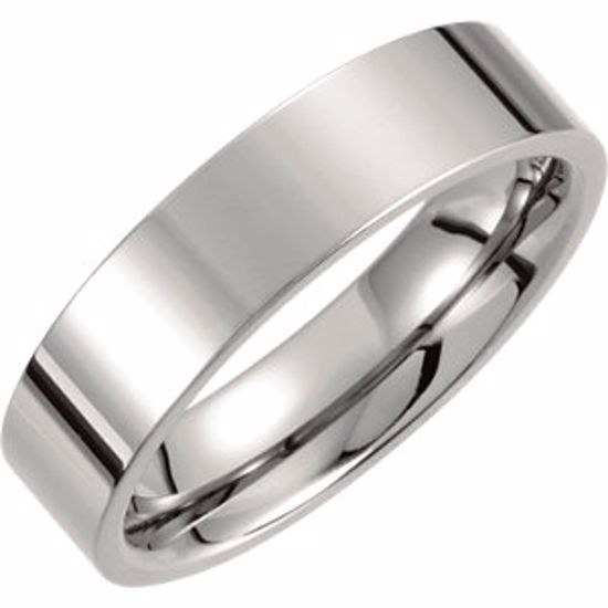 T812:111:P Titanium 6mm Flat Polished Band Size 7