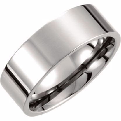 T812:118:P Titanium 8mm Flat Polished Band Size 10