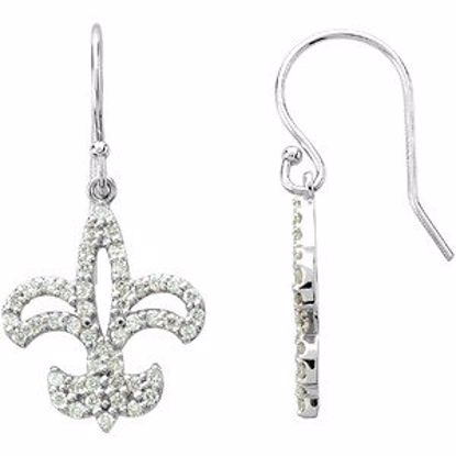 67752:84715:P Fleur-de-lis Earrings