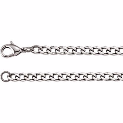 C801:238:P Stainless Steel 4.8mm Curb 18" Chain