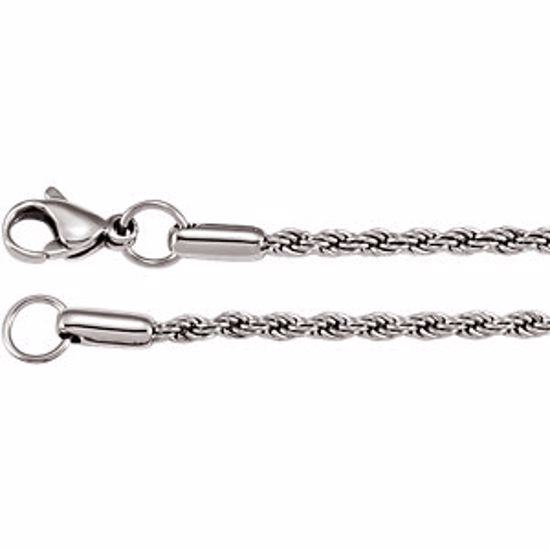 C840:172:P Stainless Steel Rope Chain 2.4mm