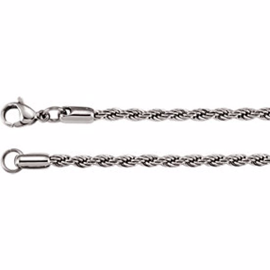 C841:176:P Stainless Steel Rope Chain 3mm