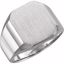 9599:113046:P Sterling Silver 16x14mm Octagon Men's Signet Ring