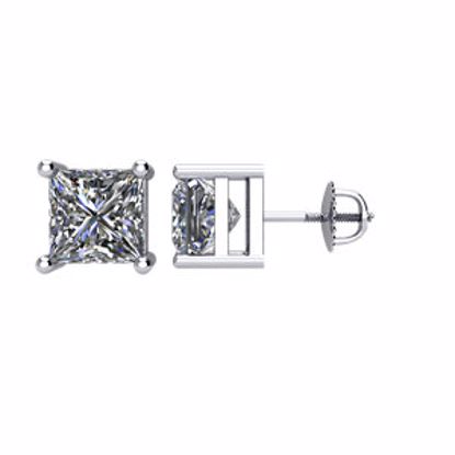 66232:60011:P 14kt White 2 CTW Diamond Threaded Post Stud Earrings