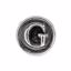 24973:103:P Sterling Silver 10.6mm Letter 
"G" Alpha Cylinder Bead