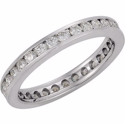 60025:104:P 14kt White 9/10 CTW Diamond Eternity Band Size 6