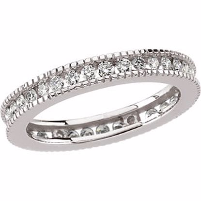 65463:100699:P 18kt White 3/4 CTW Diamond Eternity Band Size 6.5