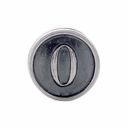 24974:101:P Sterling Silver Numeral #O Cylinder Bead