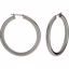 E196:103:P Stainless Steel 5x40mm Shrimp Hoop Earrings 